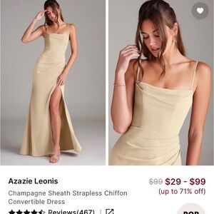 NWT Azazie Leonis Champagne Rose Size A6 and A8